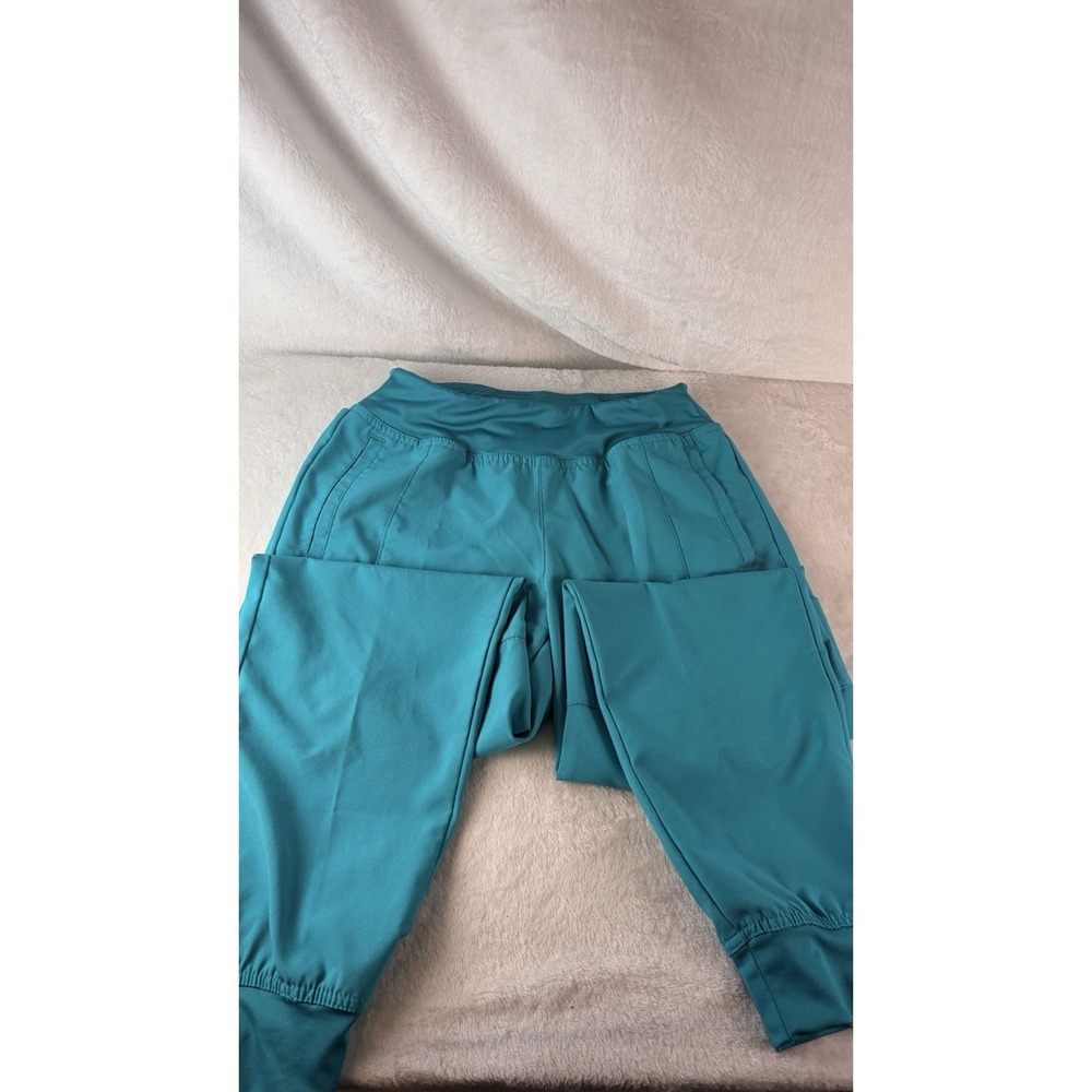 WonderWink W123 Comfort Waist Cargo Jogger Scrub Pants (Style 5555) Teal EUC